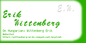 erik wittenberg business card